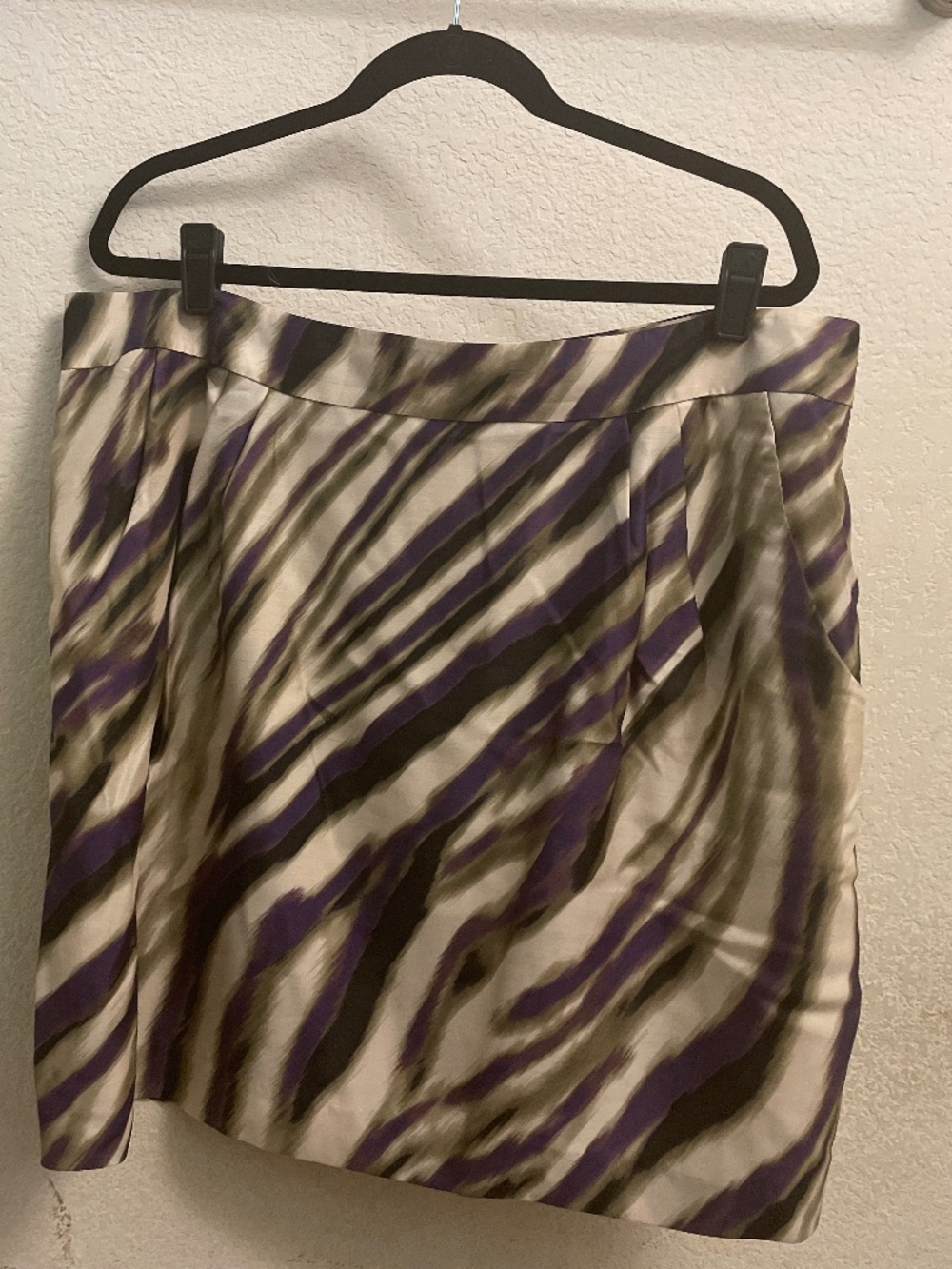 Ann Taylor Zebra Print Skirt - Size 18